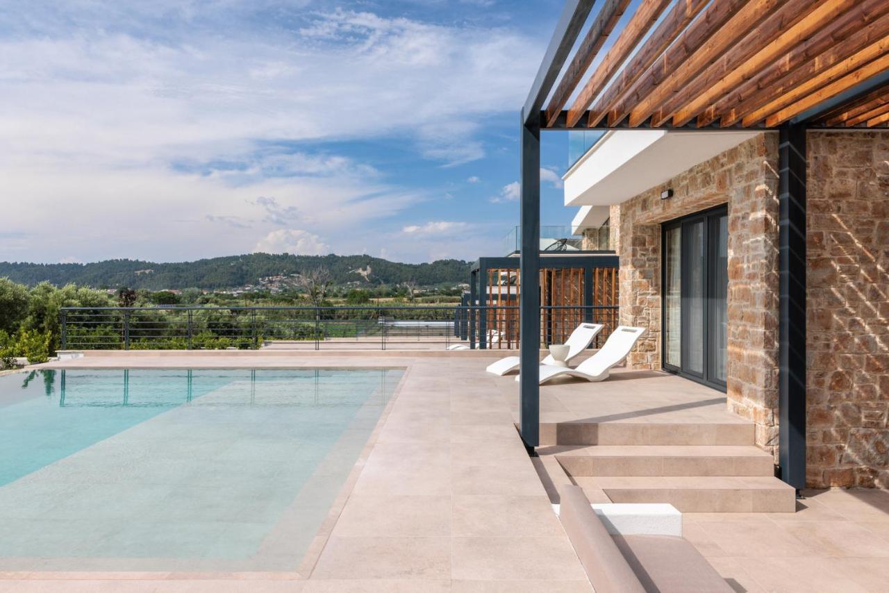 Villa Five Senses Of Luxury à Kalandra Extérieur photo